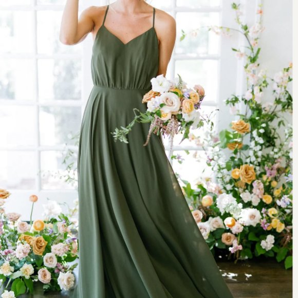 Revelry Kaia Chiffon, French Blue, Size 4 - Picture 4 of 4